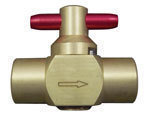 (image for) 1/4" Ball Valve 1000 PSI @ 250' F Red Flag Handle