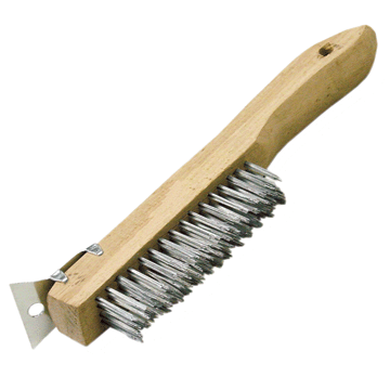 (image for) Stainless Wire Grout Brush w/Wood Handle