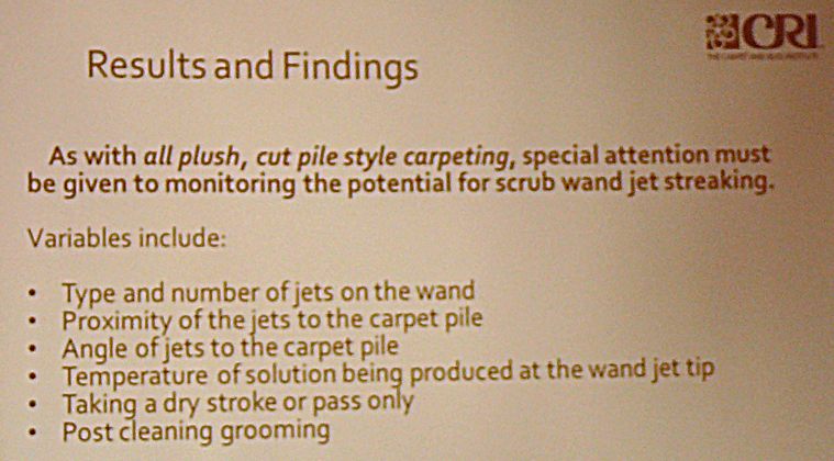 (image for) CRI Study on Carpet Streaking w/Fine Denier Filaments