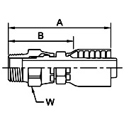 (image for) TX3466 Crimp Rub.Hs.3/8"MPT Swiv x3/8" hose wire braid