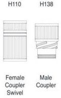 (image for) Cuff Lynx Hose Set - 2" Swivel Female & Male