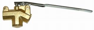 (image for) KN30 - Angle Valve & Handle brass PTFE 1/4" FPT