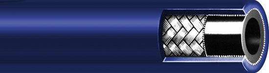 (image for) Solution Hose 1/4" x 100' Hi-Press Rubber/wire Hose Blue